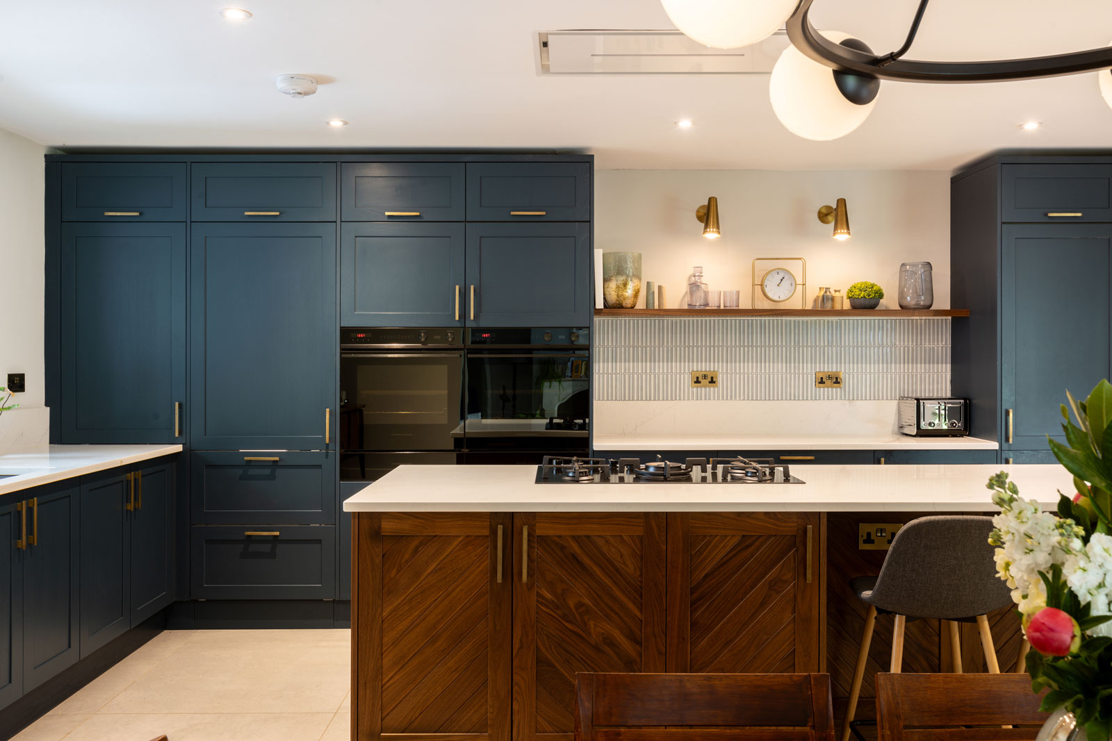 Blue Shaker style kitchen designed by Georgie Hall