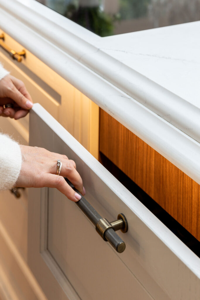 Kitchen designed with illuminated drawer detail